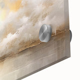 Abstract landscape wall art featuring vibrant colors and fluid shapes, printed on acrylic glass with a glossy finish, ideal for modern home decor.