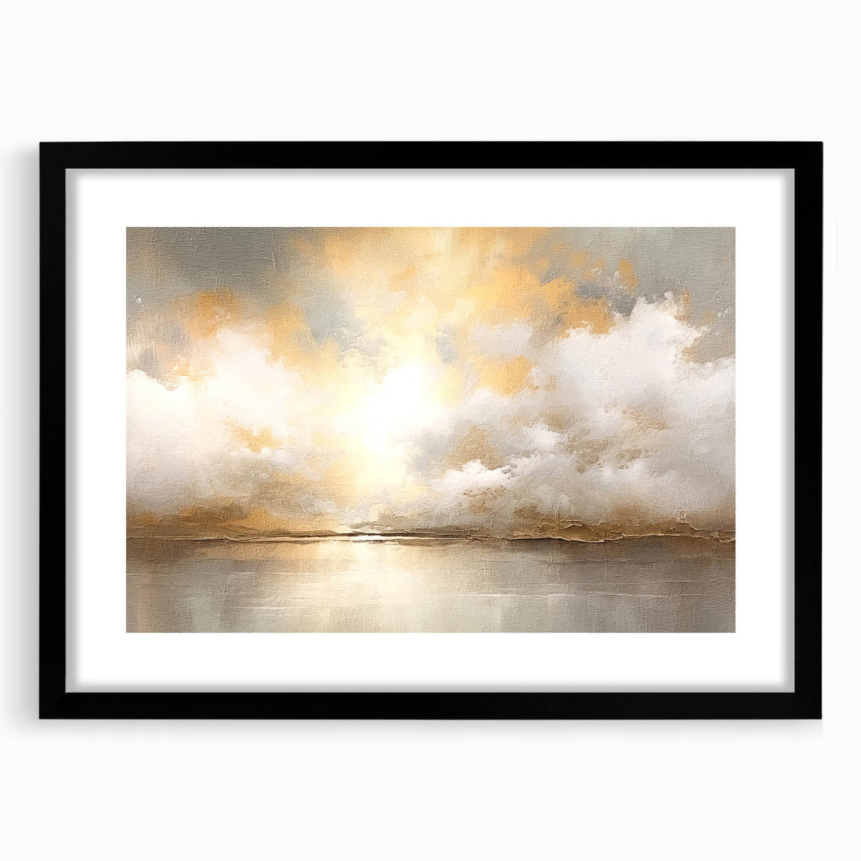 Abstract landscape wall art framed with a black mat, showcasing vibrant colors and intricate patterns, perfect for modern home decor or office settings. The design adds a contemporary touch to any space, enhancing the ambiance with its artistic flair.