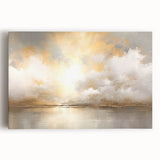 Abstract landscape wall art on stretched canvas, showcasing vibrant colors and fluid shapes, perfect for modern home decor. Ideal focal point for living spaces.