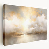 Abstract landscape wall art printed on stretched canvas, showcasing vibrant colors and intricate textures. Ideal for modern home decor, adding a touch of elegance.