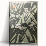 Monochrome Art Deco Wall Art – Elegant Black & Gray Geometric Design