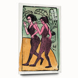 Expressionist Art: English Step Dancers Modern Canvas Print