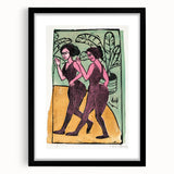 Expressionist Art: English Step Dancers Modern Canvas Print