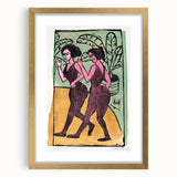 Expressionist Art: English Step Dancers Modern Canvas Print