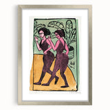 Expressionist Art: English Step Dancers Modern Canvas Print
