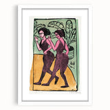 Expressionist Art: English Step Dancers Modern Canvas Print