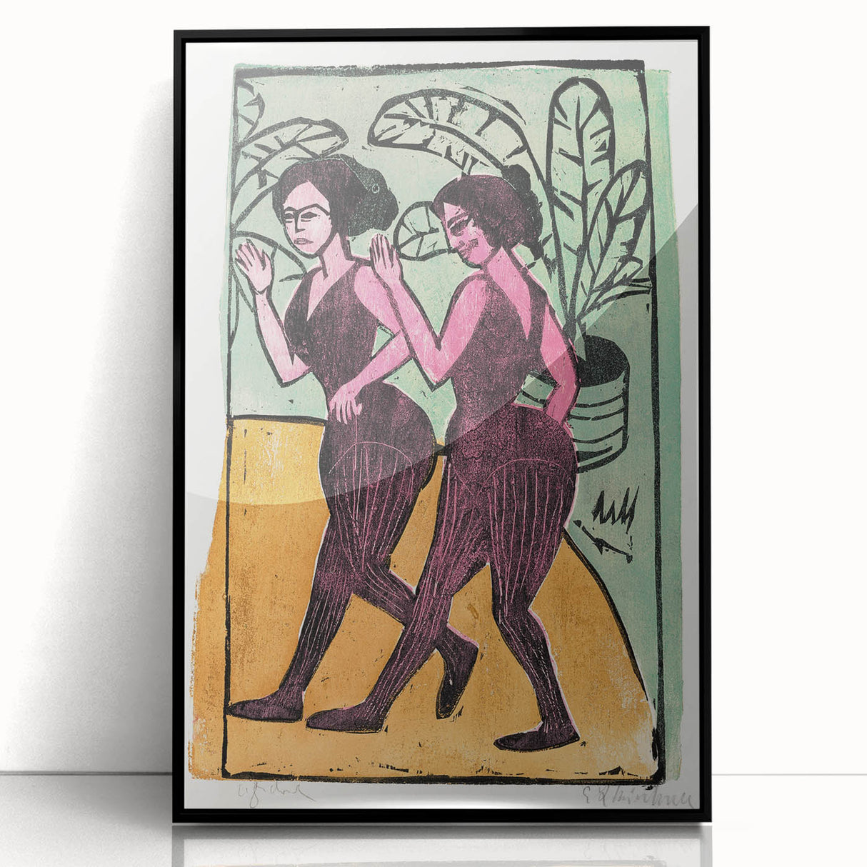 Expressionist Art: English Step Dancers Modern Canvas Print