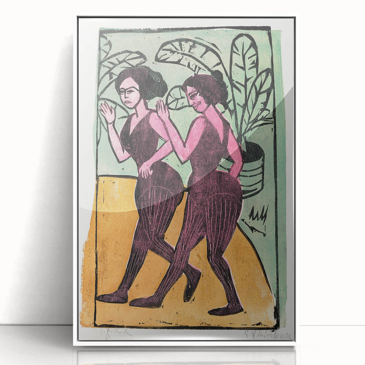 Expressionist Art: English Step Dancers Modern Canvas Print