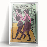 Expressionist Art: English Step Dancers Modern Canvas Print