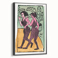 Expressionist Art: English Step Dancers Modern Canvas Print