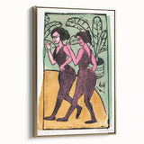 Expressionist Art: English Step Dancers Modern Canvas Print