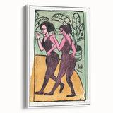 Expressionist Art: English Step Dancers Modern Canvas Print