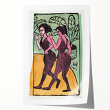 Expressionist Art: English Step Dancers Modern Canvas Print