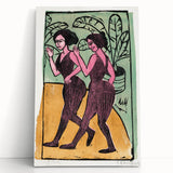 Expressionist Art: English Step Dancers Modern Canvas Print