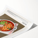 Extra large rolled print featuring line art flowers in black on white, ideal for large living room wall art.