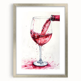 Textured abstract art print in muted earth tones, framed in silver, ideal for bedroom wall decor.