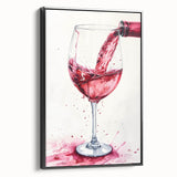 Black and white vintage poster art of a landscape on framed canvas, ideal for bedroom wall decor.