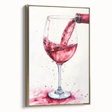 Framed canvas featuring a vintage poster of a black and white landscape painting, ideal for bedroom wall art.