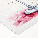 Art deco poster featuring a stylized cocktail, in bold black and gold tones, printed on rolled canvas.