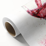 Art Deco style poster featuring a whimsical illustration of food and drinks in soft pastel tones.