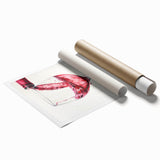 Extra large rolled print featuring vibrant floral art in pastel shades.