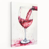 Large stretched canvas featuring a colorful depiction of various fruits and vegetables, ideal for kitchen wall art.