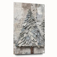 Textured Christmas Tree Art Print - Unique Holiday Wall Decor Accent