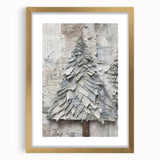 Textured Christmas Tree Art Print - Unique Holiday Wall Decor Accent