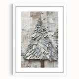 Textured Christmas Tree Art Print - Unique Holiday Wall Decor Accent