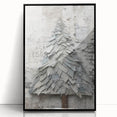 Textured Christmas Tree Art Print - Unique Holiday Wall Decor Accent