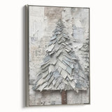 Textured Christmas Tree Art Print - Unique Holiday Wall Decor Accent