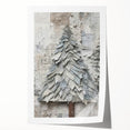 Textured Christmas Tree Art Print - Unique Holiday Wall Decor Accent