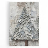 Textured Christmas Tree Art Print - Unique Holiday Wall Decor Accent