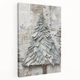Textured Christmas Tree Art Print - Unique Holiday Wall Decor Accent