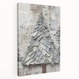 Textured Christmas Tree Art Print - Unique Holiday Wall Decor Accent