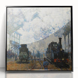 Claude Monet's Arrival of the Normandy Train - Impressionist Train Art
