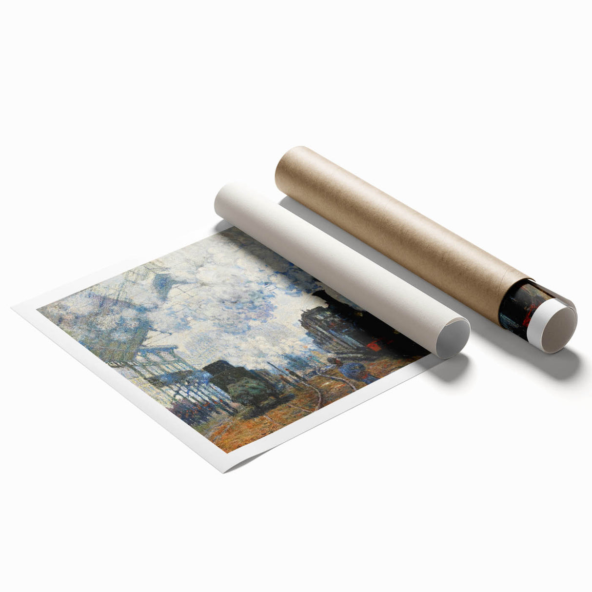 Claude Monet's Arrival of the Normandy Train - Impressionist Train Art