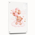 Girls Bedroom Art - Teddy Bear on Cloud Kids Room Wall Decor