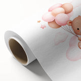 Girls Bedroom Art - Teddy Bear on Cloud Kids Room Wall Decor