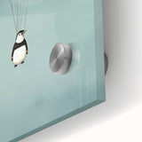 Canvas Art for Kids – Dreamy Penguin Floating with Moon Balloon