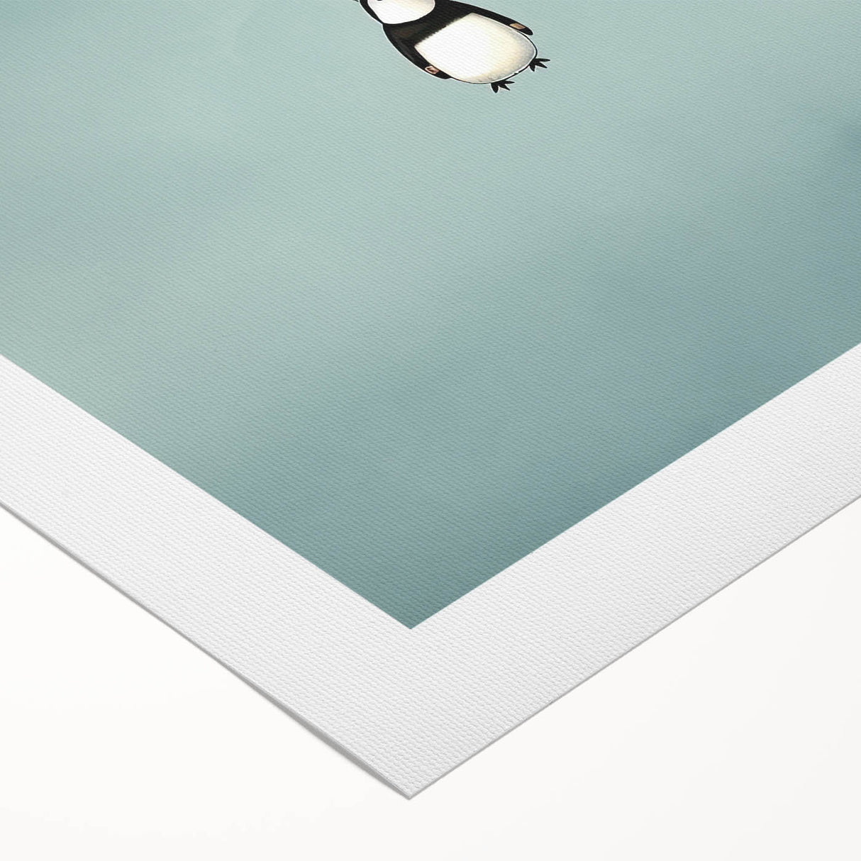 Canvas Art for Kids – Dreamy Penguin Floating with Moon Balloon