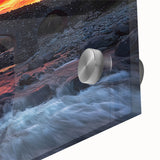 Close-up of a modern landscape bridge design crafted from acrylic glass, showcasing intricate details and vibrant colors, perfect for contemporary home decor.