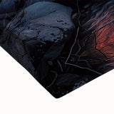 Close-up view of a stretched canvas depicting a serene landscape bridge, showcasing vibrant colors and intricate details, perfect for home decor.