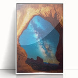 Framed acrylic landscape artwork depicting vibrant canyons, showcasing rich colors and textures, perfect for enhancing modern home decor and nature-themed interiors.
