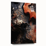 Large abstract wall art on acrylic glass with swirling blue and white patterns, ideal for bedroom or dining room decor.