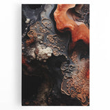 Black and white close-up photo of natural elements on stretched canvas, suitable as large kitchen wall art.