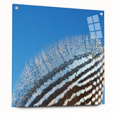 Acrylic print of a close-up leopard in natural shades, ideal for enhancing bedroom or dining room decor.