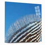 Large abstract wall art featuring close-up animal designs in vibrant colors on acrylic glass.