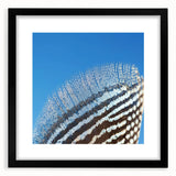 Extra large abstract art print featuring vibrant, textured colors of nature and animals, ideal for living room decor.