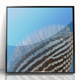 Large abstract wall art featuring a close-up animal motif in black and gray tones on a framed acrylic.